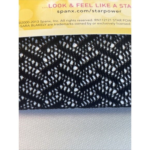 SPANX Star Power Center Stage Open-Weave Shaping Tights Black A Step Up NWT - Picture 4 of 6